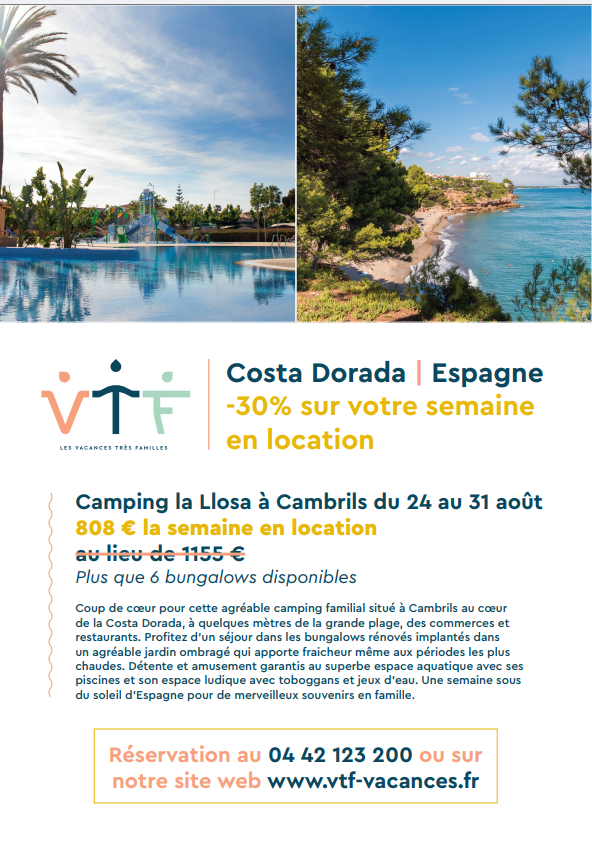 Affiche promo VTF 30% semaine espagne