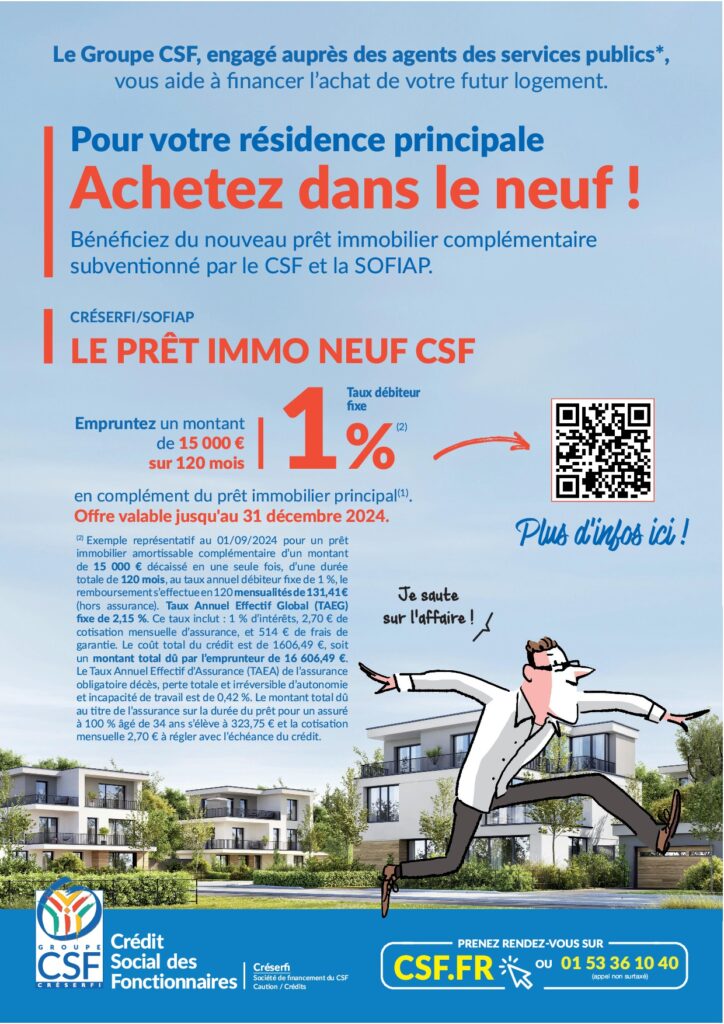 affiche prêt CFS 15000€ à 1%