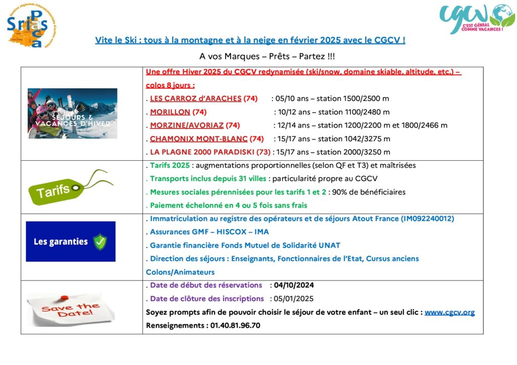 communication colos ski cgcv février 2025