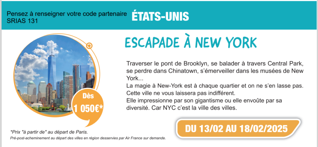 affiche détail escapade à NY